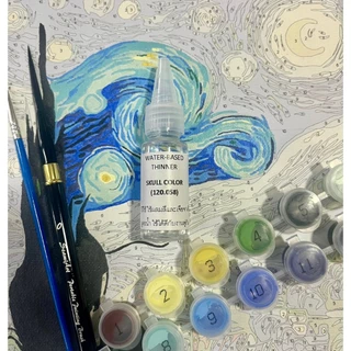ทินเนอร์ผสมสีอะคริลิค กรณีสีหนืด ปริมาณ20ml ใช้ได้ดีกับงานระบายสีตามตัวเลข DIY น้ำยาผสมสีอะคริลิค
