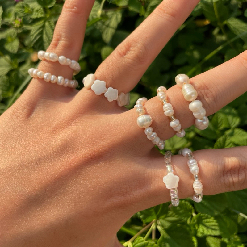 Piing me Minimal Fresh Water Pearl Ring | แหวนไข่มุกน้ำจืดของแท้