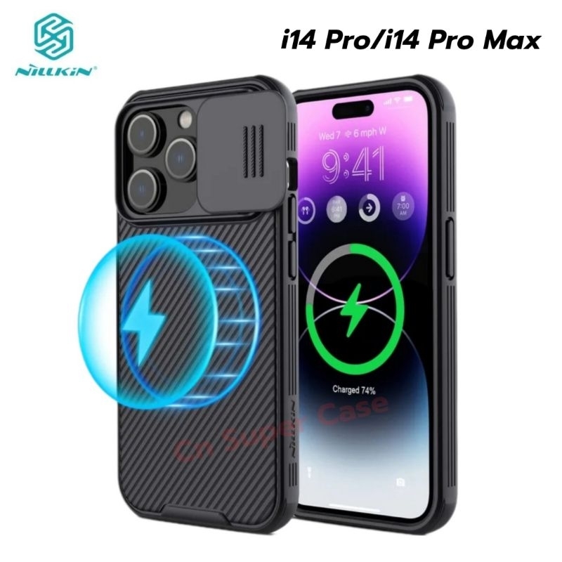 Nillkin เคส สำหรับ iPhone 14 Pro Max/14 Pro รุ่น CamShield Pro Magnetic เคสกันกระแทก สไลด์กล้อง เปิด-ปิด พร้อมส่งไทย