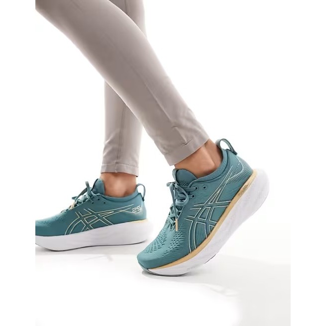[พร้อมส่ง] Asics Gel-Nimbus 25 Women สี Foggy Teal / Champagne รองเท้าวิ่งผู้หญิง ของแท้100%