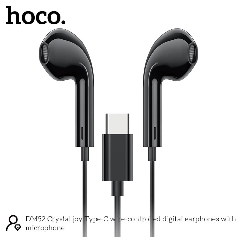 Hoco DM52 Type-C หูฟังแบบมีสาย สำหรับ Type-C ตัดเสียงรบกวน พร้อมไมโครโฟน เสียงดี