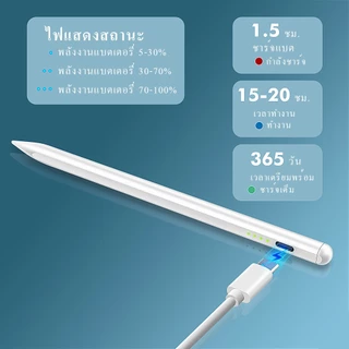 ปากกาไอแพด คุณสามารถวางมือบนหน้าจอ+มีฟังก์ชั่นการดูดแม่เหล็ก Stylus Pen นำไปใช้กับ iPad 2018-2024 ปากกาทัชสกรีน