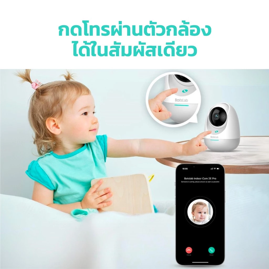 [ประกัน1ปี] 360 Botslab รุ่น C213 กล้องวงจรปิด 360° กล้องวงจรปิดภายใน กล้องรักษาความปลอดภัย ดูผ่านมือถือ รองรับ LAN thumbnail 5