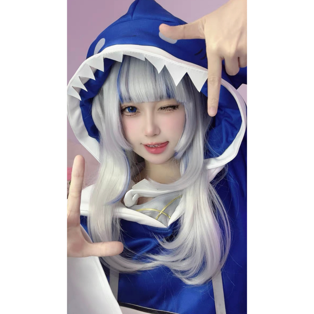 [Cos Suit] Hololive ผู้ประกาศข่าวเสมือนจริง กะหวู่ฉลาม สาวกูล่าคอส ชุดฉลาม คอสเพลย์อนิเมะ Genshin Impact Hutao ชุดแวมไพร