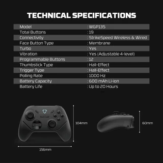 FANTECH รุ่น WGP13S จอยเกมมิ่ง joystick คอนโทรลเลอร์ รูปทรงสไตล์ X-BOX Wireless 2.4Ghz Gaming Controller