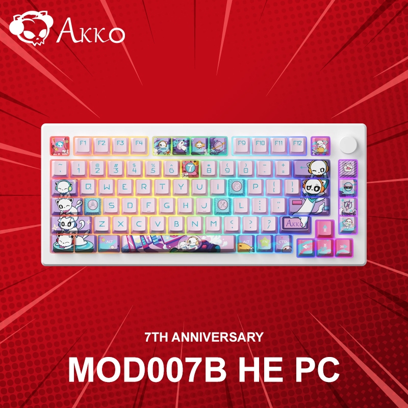 คีย์บอร์ด Akko 7th Anniversary MOD007B HE PC (ภาษาอังกฤษ) ประกันศูนย์ 1 ปี