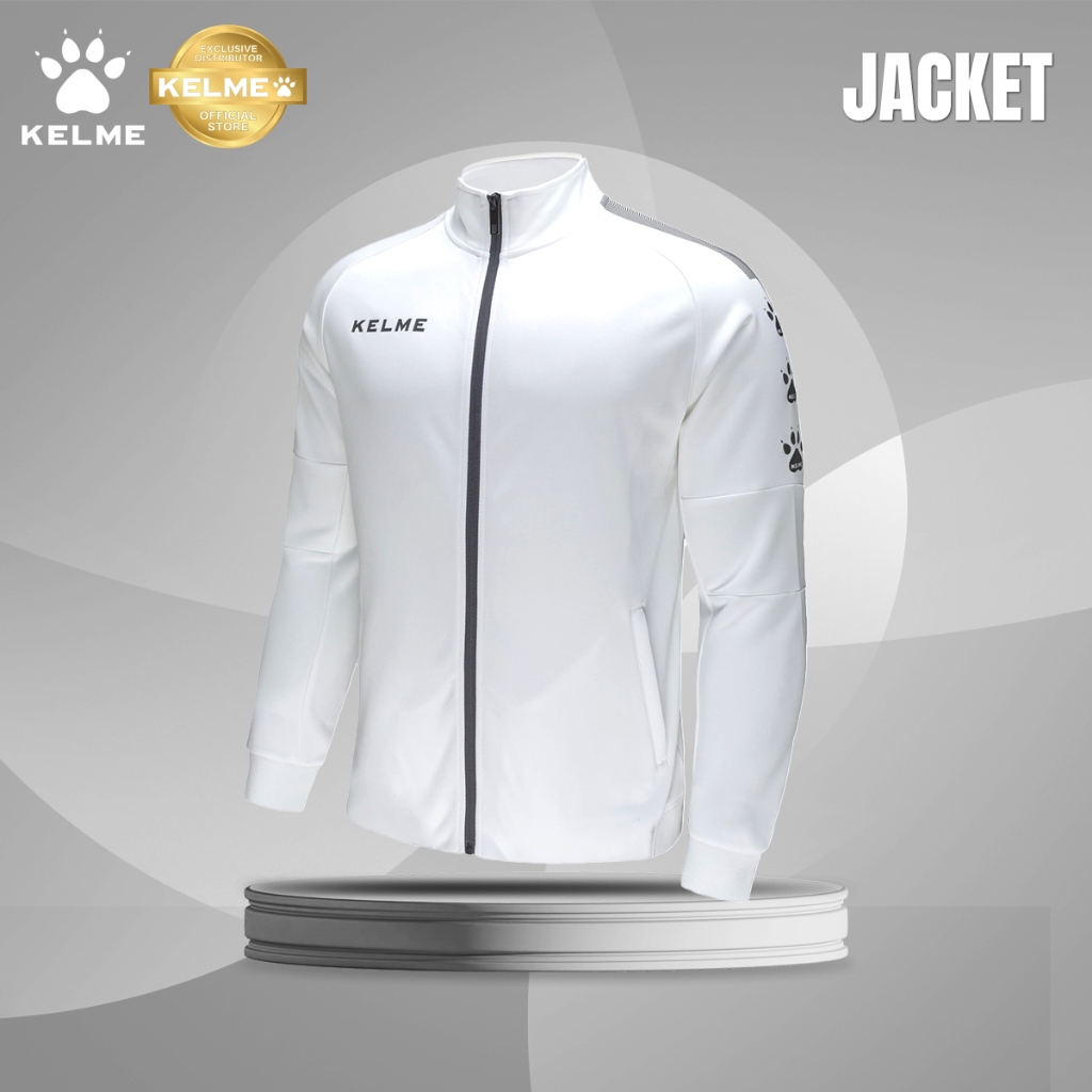 เสื้อเเจ็คเก็ตเเขนยาว KELME สีขาว