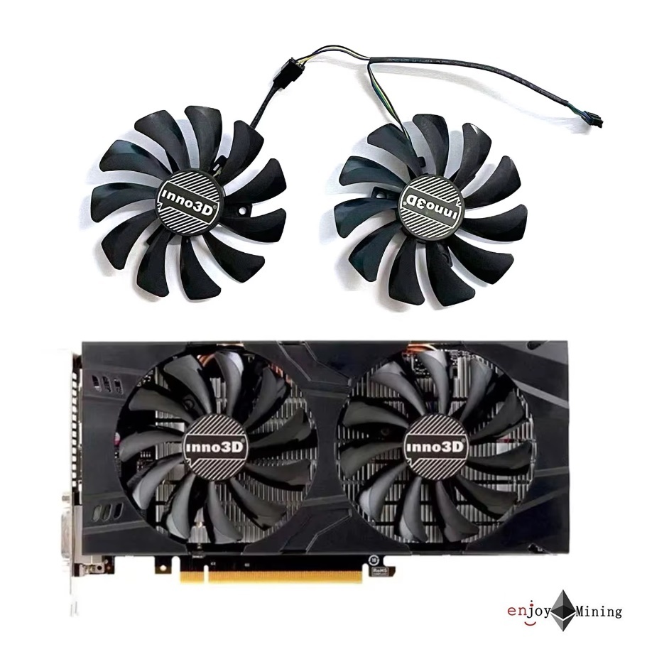 พัดลมการ์ดจอ INNO3D GeForce GTX 1060 3GB X2 / GTX 1060 6GB X2 Graphics Card Cooling Fan(HA9010H12F-Z