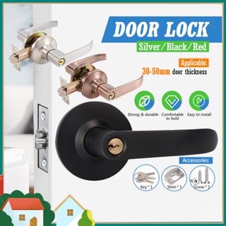 🔥 สกรูฟรี  กุญแจ 3 ชุด🔥 ลูกบิดประตู ลูกบิดก้านโยก  พร้อมล็อค…