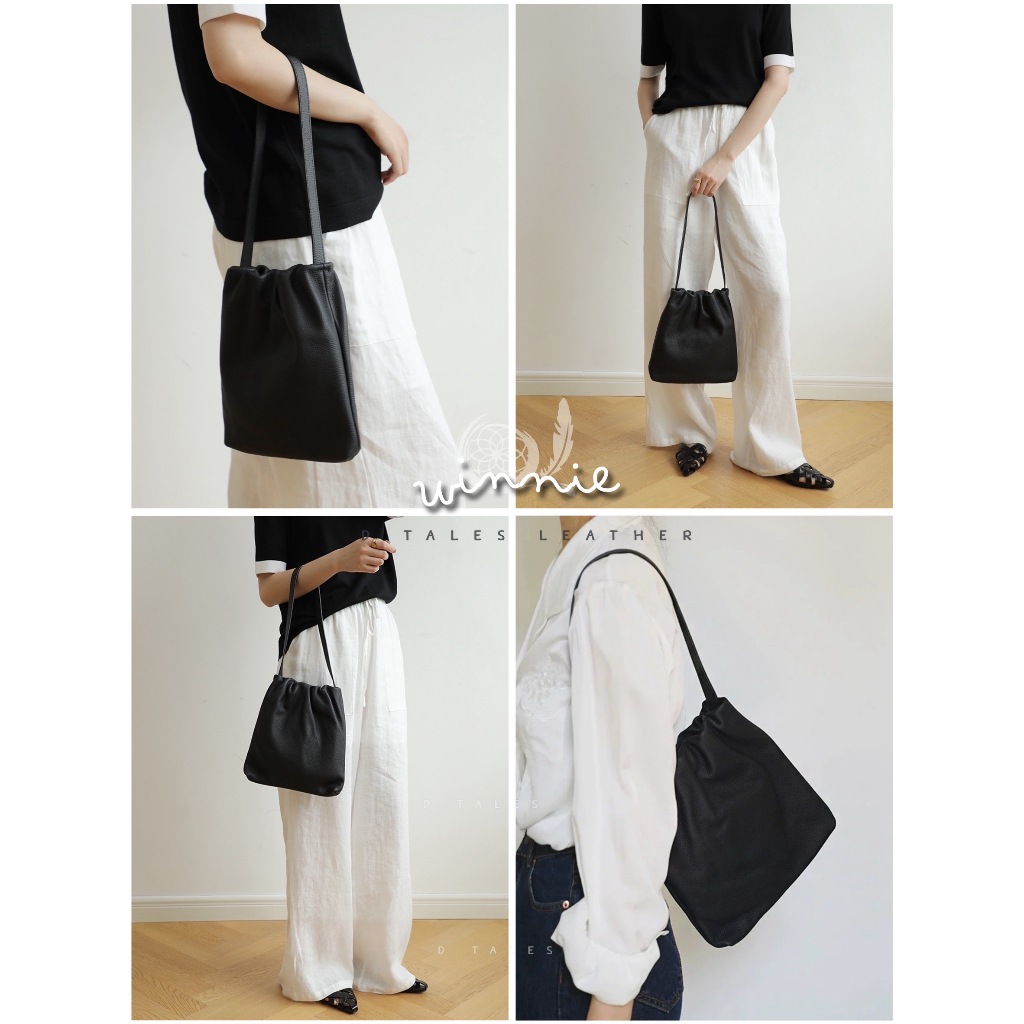 DTALES Winnie กระเป๋าคล้องไหล่หนังวัวแท้ Tote ใบกระทัดรัด น้ำหนักเบามาก