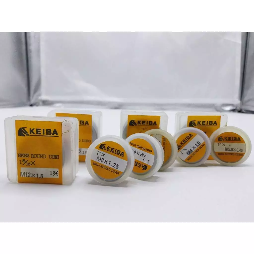 Keiba ลูกต๊าปกลม ลูกดายต๊าปมือ KEIBA SKS 2 ขนาดมิล ใช้สำหรับทำเกลียวสกรู มิล เริ่ม 2mm 20mm ขนาดวงจะขยับตามขนาด
