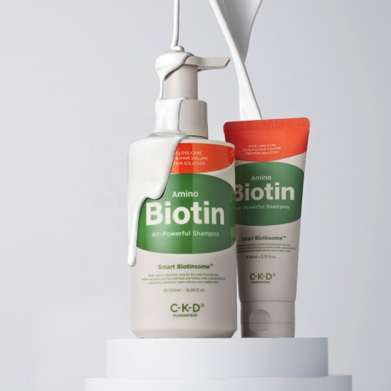 ✦ แชมพูเกาหลี ✦  CKD Amino Biotin Protein Cream Shampoo 80/300 ml