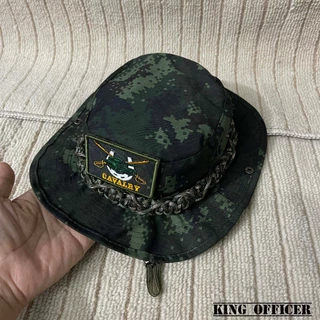 หมวกปีกสั้น หมวกปีกเล็ก ลายพรางท.บก ถักเชือก พาราคอร์ด ติดอาร์ม ตีนตุ๊กแก ท.ม้า ทัพบก ทบ. A31