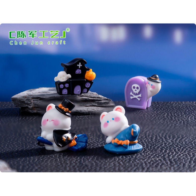 [MC592] ตุ๊กตุ่นจิ๋ว ฮาโลวีน น้องหมี (1 ตัว ราคา 10, 15, 20 บาท)