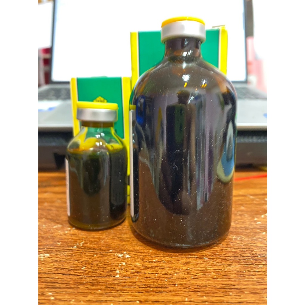 อาหารนกน้ำดำ ฝาเหลือง สำหรับนกและไก่ บีโอซี ลีน 20ml กับ 100ml
