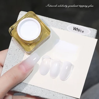 Nawoelite สีทาเล็บ ยาทาเล็บ สีเจล ยาทาเล็บเจลไล่สีบลัชออน 3 สี/ขาว/ดำ 8 กรัม ยาทาเล็บเจลตบติดทนนาน