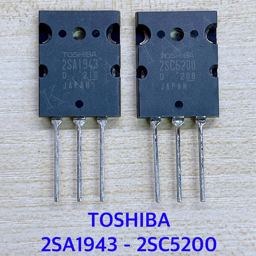 (จำนวน10คู่) Transitor​ ทรานซิเตอร์​ เบอร์​ 2SA1943 -​ 2SC5200 (A1943 - C5200) ยี่ห้อ​ Toshiba​ ของแ