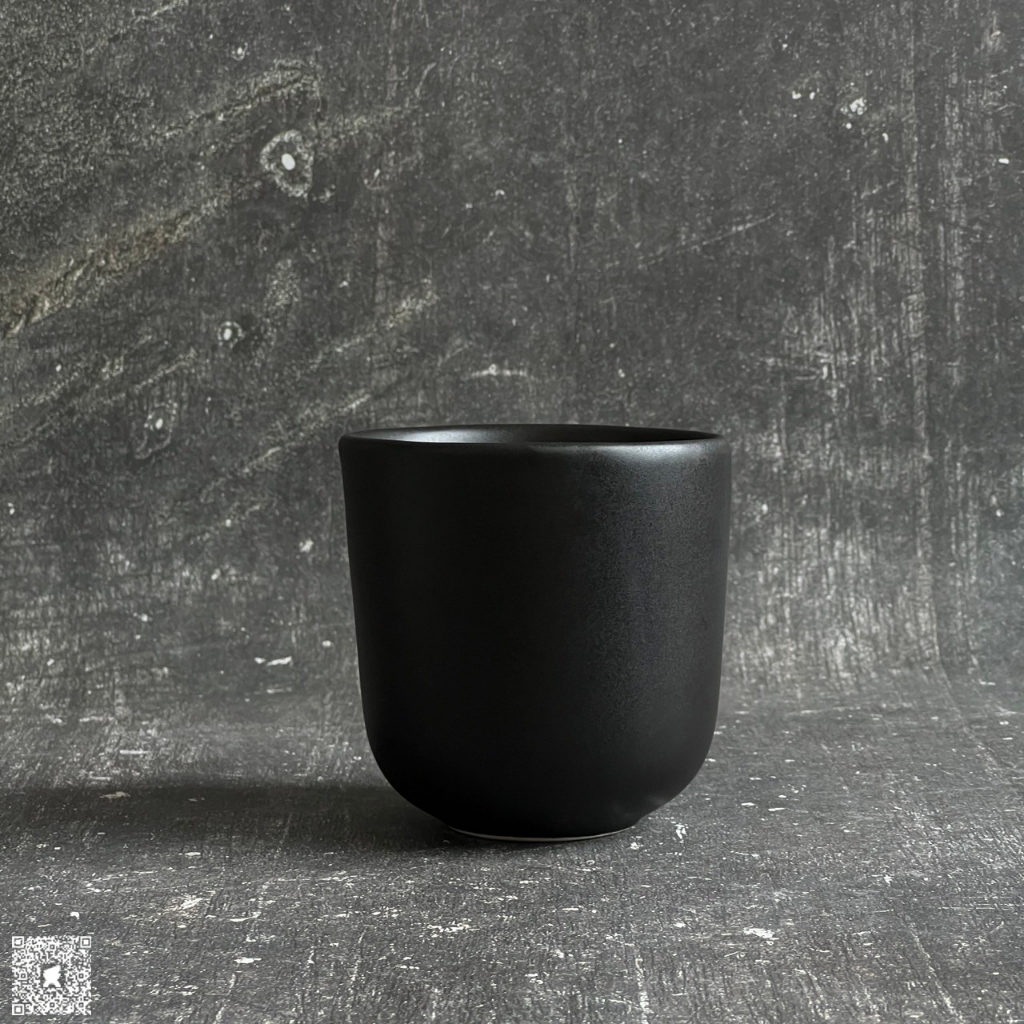 แก้วเซรามิก Double Wall ความจุ 8 ออนซ์ สีดำ - AT1CERAMIC