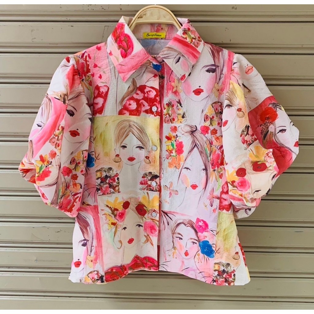 ป้าย Suri@Fashion เสื้อผ้าบับเบิ้ลพิมพ์ลายปกเชิ้ตแขนบอลลูน อก 40 นิ้ว ราคา ถูกที่สุด ดีลบีเคเค แกลเลอรีภาพที่ 6