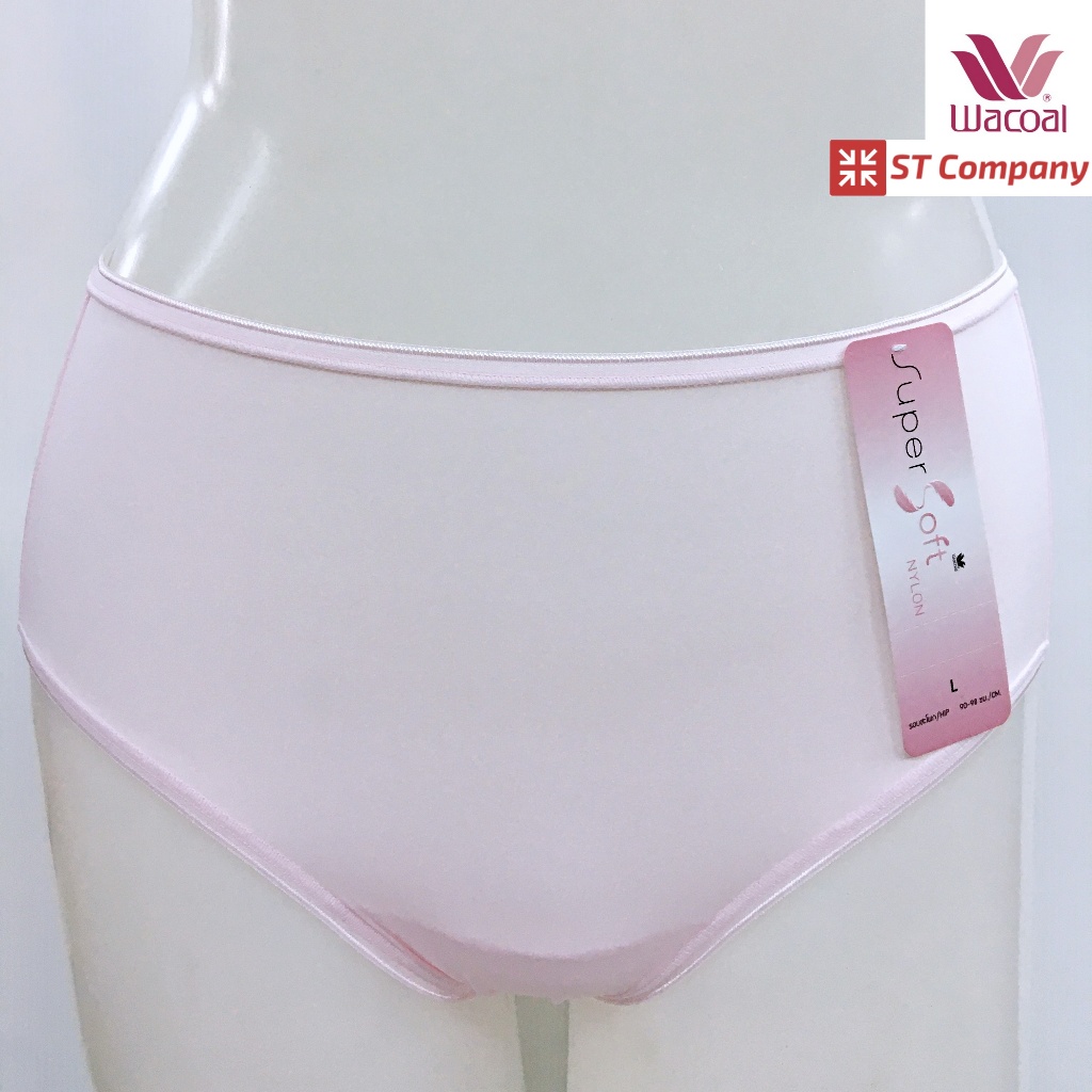 Wacoal Super Soft Short ทรงHalf ทรงครึ่งตัว ชมพู (Pink) (1 ตัว) รุ่น WU3992 ขอบเรียบ กางเกงในหญิง วา