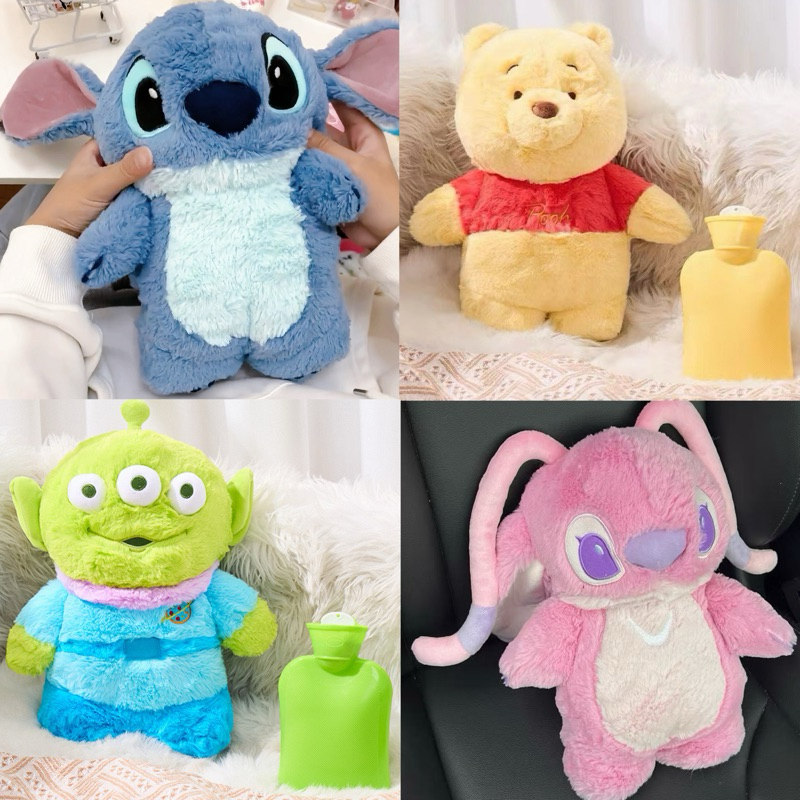 พร้อมส่ง🍑 ตุ๊กตา กระเป๋าน้ำร้อน disney กอดนุ่มนิ่ม ถุงน้ำร้อน คลายหนาว ประคบแก้ปวด น้องน่ารักมาก Nordic style 23079