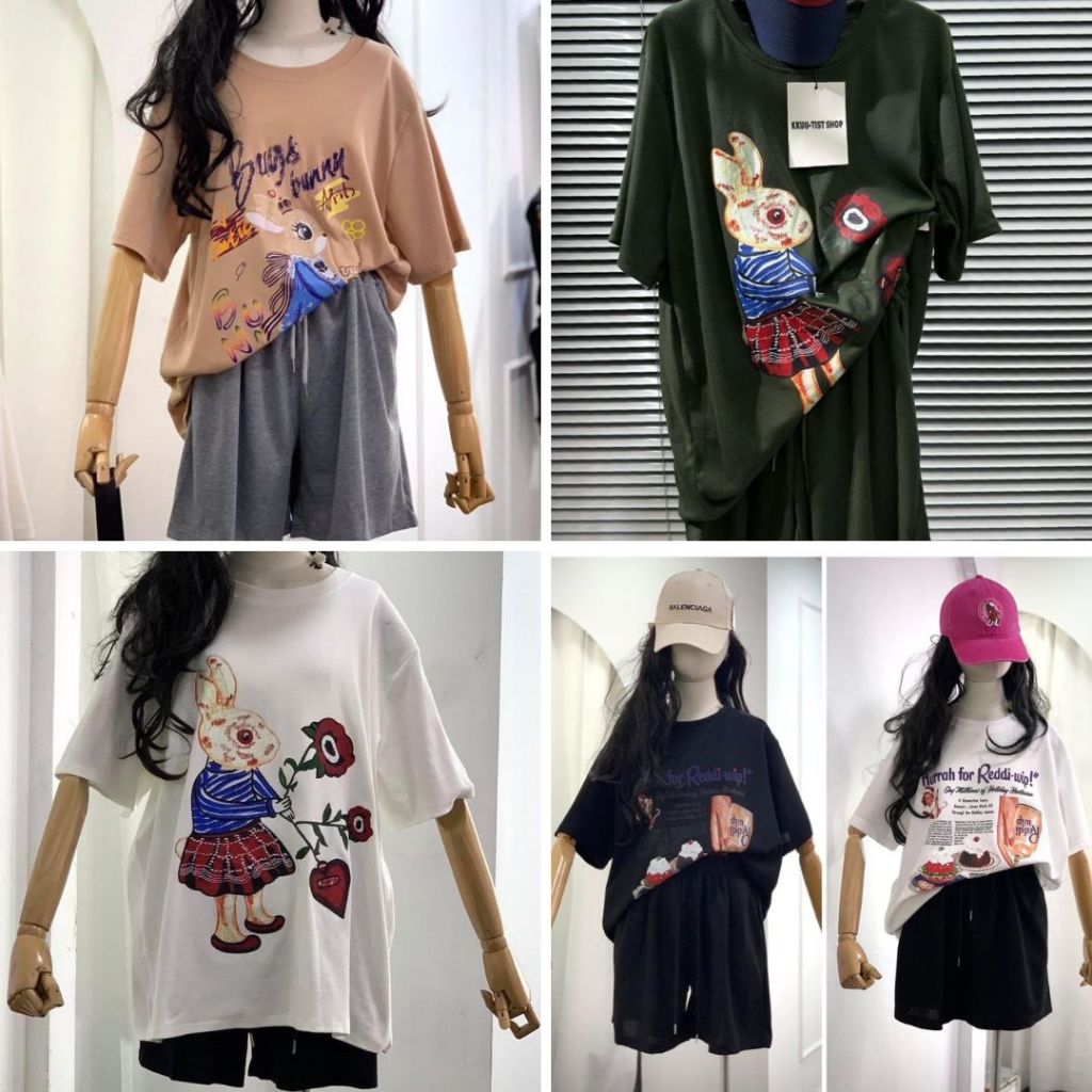 𝑨𝒍𝒊𝒄𝒆 งานป้าย KKUU TIST SET ชุดเซ็ต2ชิ้น เสื้อ+กางเกงขาสั้น ชุดเซ็ตโอเวอร์ไซส์ สาวอวบใส่ได้ค่ะ