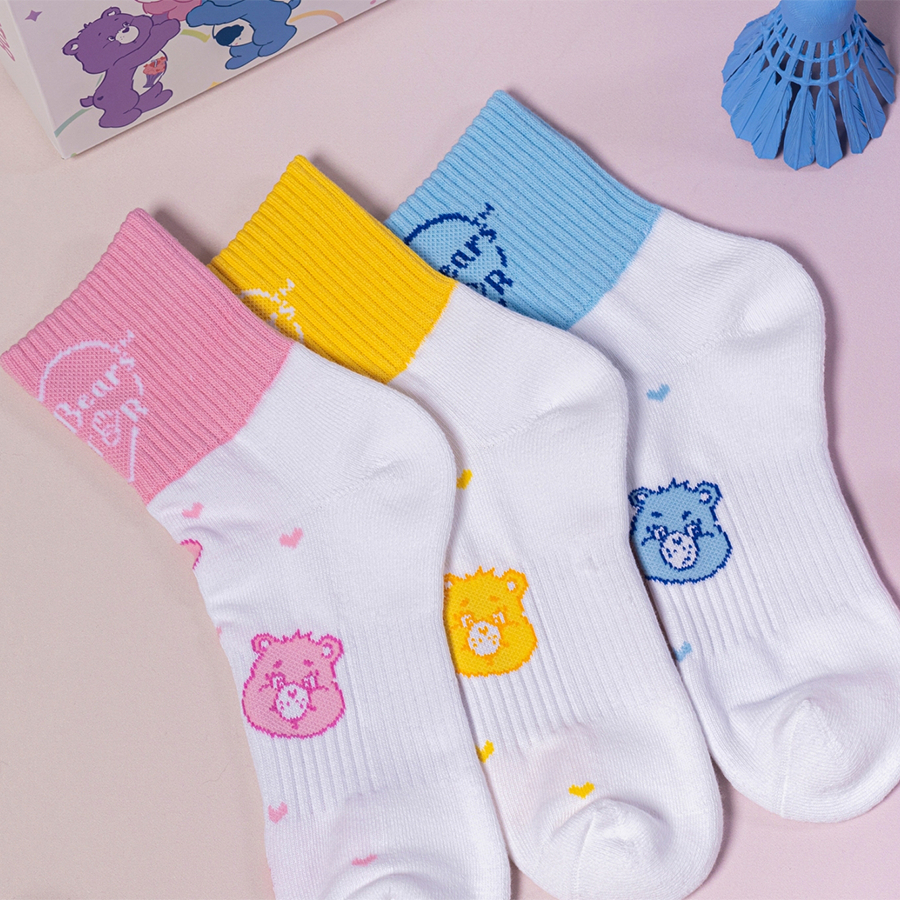 ถุงเท้าแบดมินตัน ข้อสั้น VICTOR SK4509 CBC (VICTOR x CAREBEARS) CAREBEARS COLLECTION
