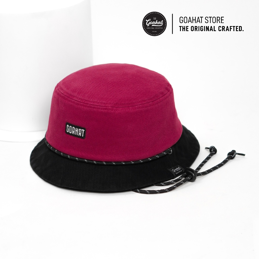 Goahat G157 Burgundy หมวกบักเก็ต ลูกฟูก ใส่สวยอยู่ทรง มีซับใน ระบายอากาศได้ดี ปรับระดับได้