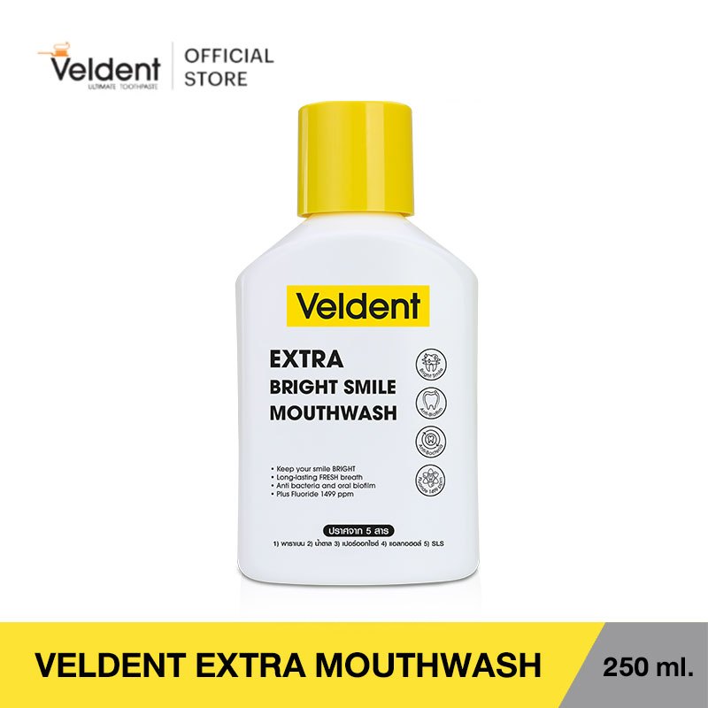 Veldent Extra Bright Smile Mouthwash 250 ml.