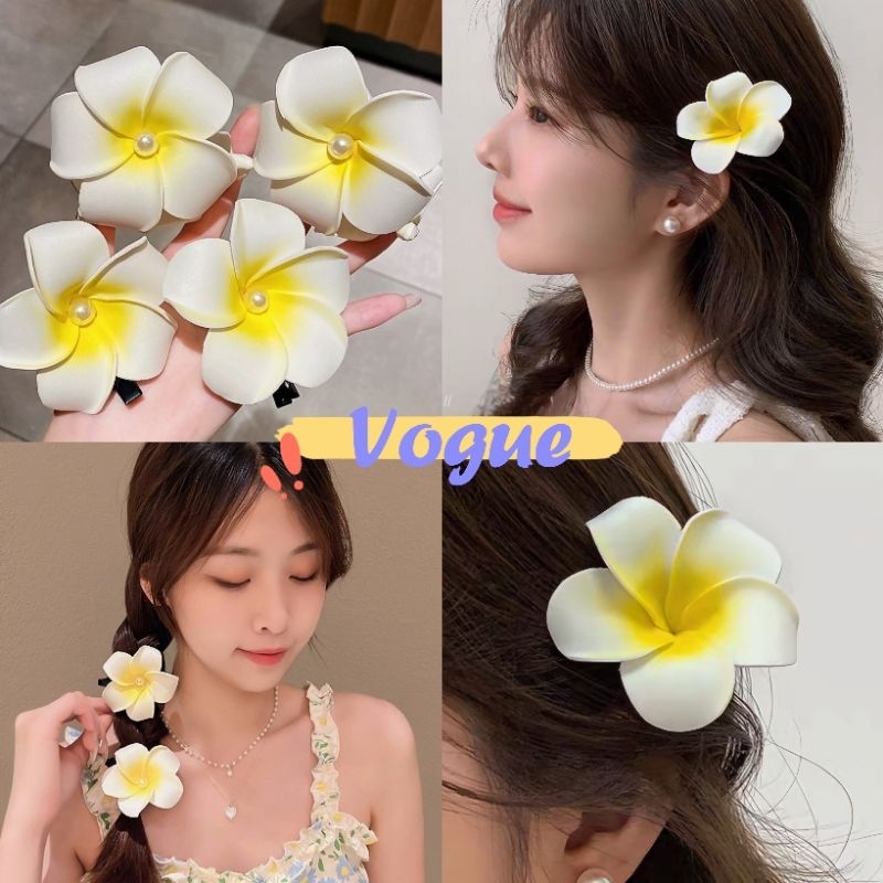 Vogue พร้อมส่ง กิ๊บติดผม ลายดอกไม้น่ารัก สไตล์เกาหลี ลิลาวดี (Gift Flower)