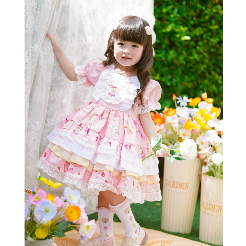 Thelandofvava LOOK1 VNXZ1092 เดรสเด็กผู้หญิง The Land of vava X Charlotte ลิขสิทธิ์แท้จาก vava
