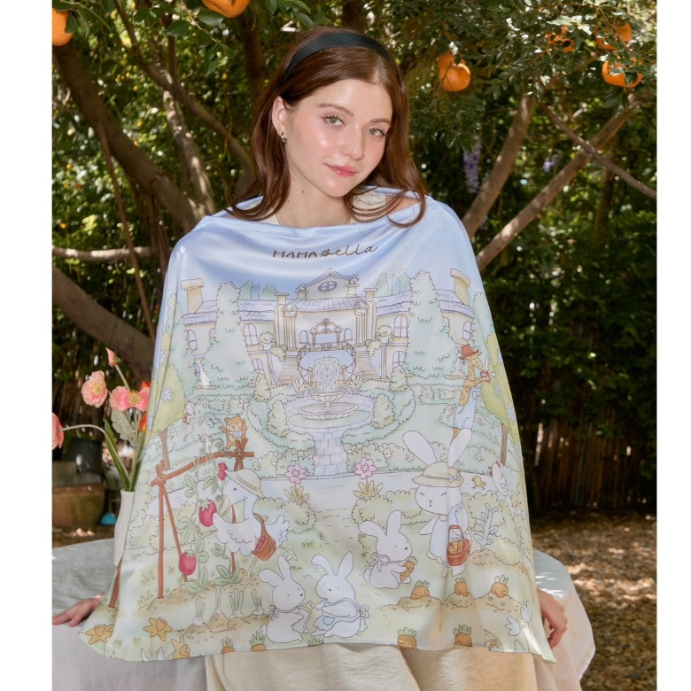 ผ้าคลุมให้นม มามาเบลล่า French Garden Nursing Cover Mamabella