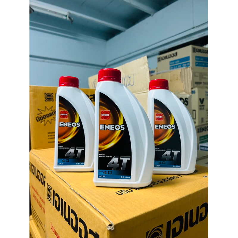 จัดโปร!! น้ำมันเครื่อง Eneos เอเนออส 4T SAE40 ขนาด 0.8 ลิตร สำหรับรถมอเตอร์ไซค์ 4 จังหวะ