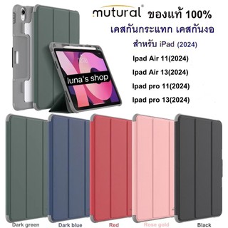 เคสกันกระแทก Mutural (หลังใส ใส่ปากกาได้) เคสสำหรับไอแพดAir6/7 11 2025/Pro 2024 gen10/11/Gen7/Air4/5(10.9)