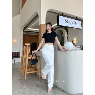 ♥New Arrival !! PD39 ♥S-XXL กางเกงขายาวเอวสูงซิปข้างผ้าฮานาโก่ะพร้อมส่ง🛒🛍️