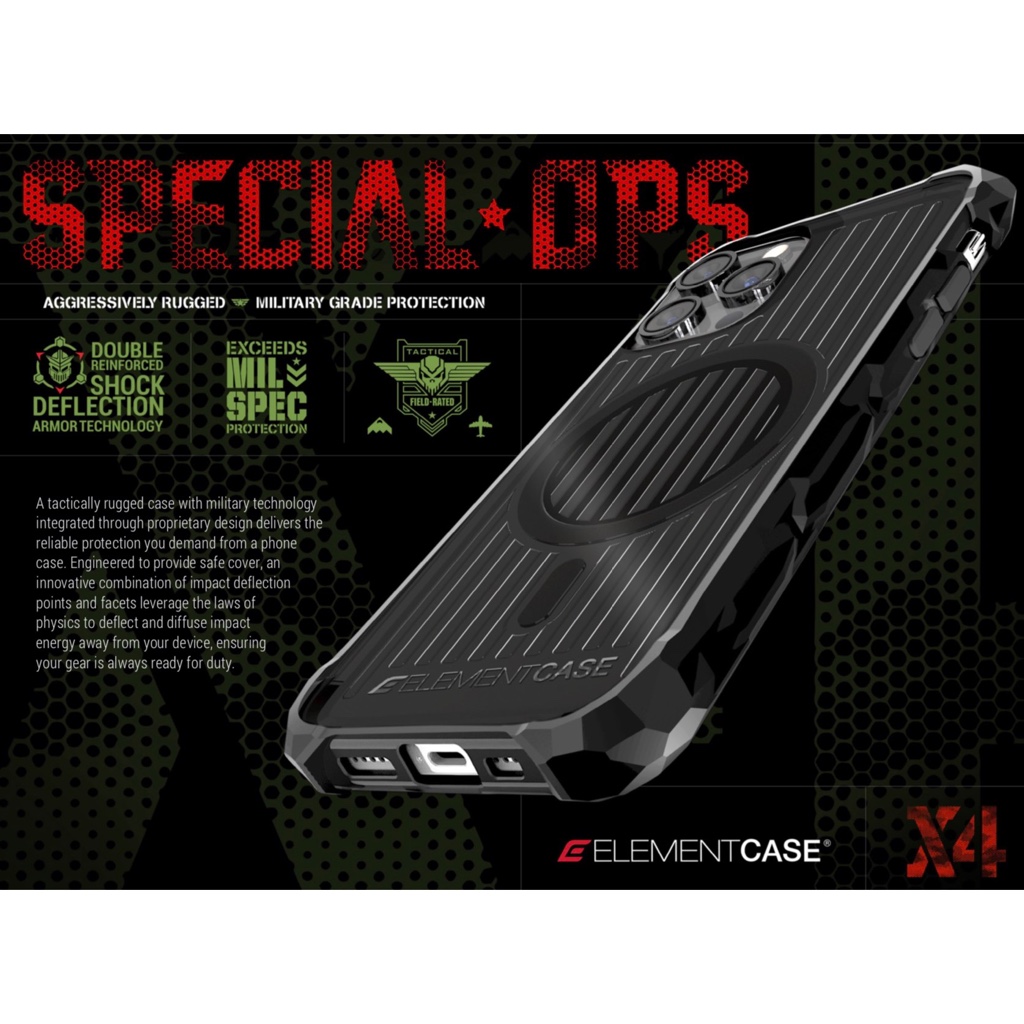 Special Ops MgSav iP13 เคส สำหรับไอโฟน 13 ยี่ห้อ ElementCase for iP 13 Pro Max/13 Pro/13 min