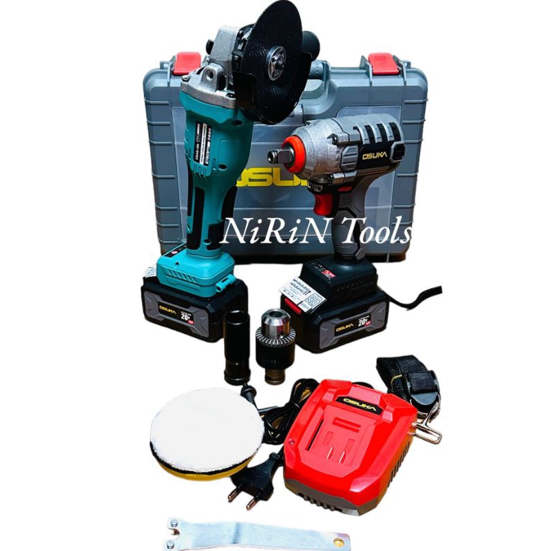 Osuka บล็อกแบต 520 + หินเจียรไร้สาย 20V OSUKA (ตัวเปล่า) หินเจียรไร้สาย  20V มอเตอร์บัสเลส หินเจียรล