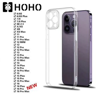 ZM🔥เคสใส เคสใสขอบเหลี่ยม ใช้สำหรับ iPhone 17 Air 16e 6 7 8 Plus + XS XR Max SE 11 12 13 14 15 16 17 Pro Max Plus Case