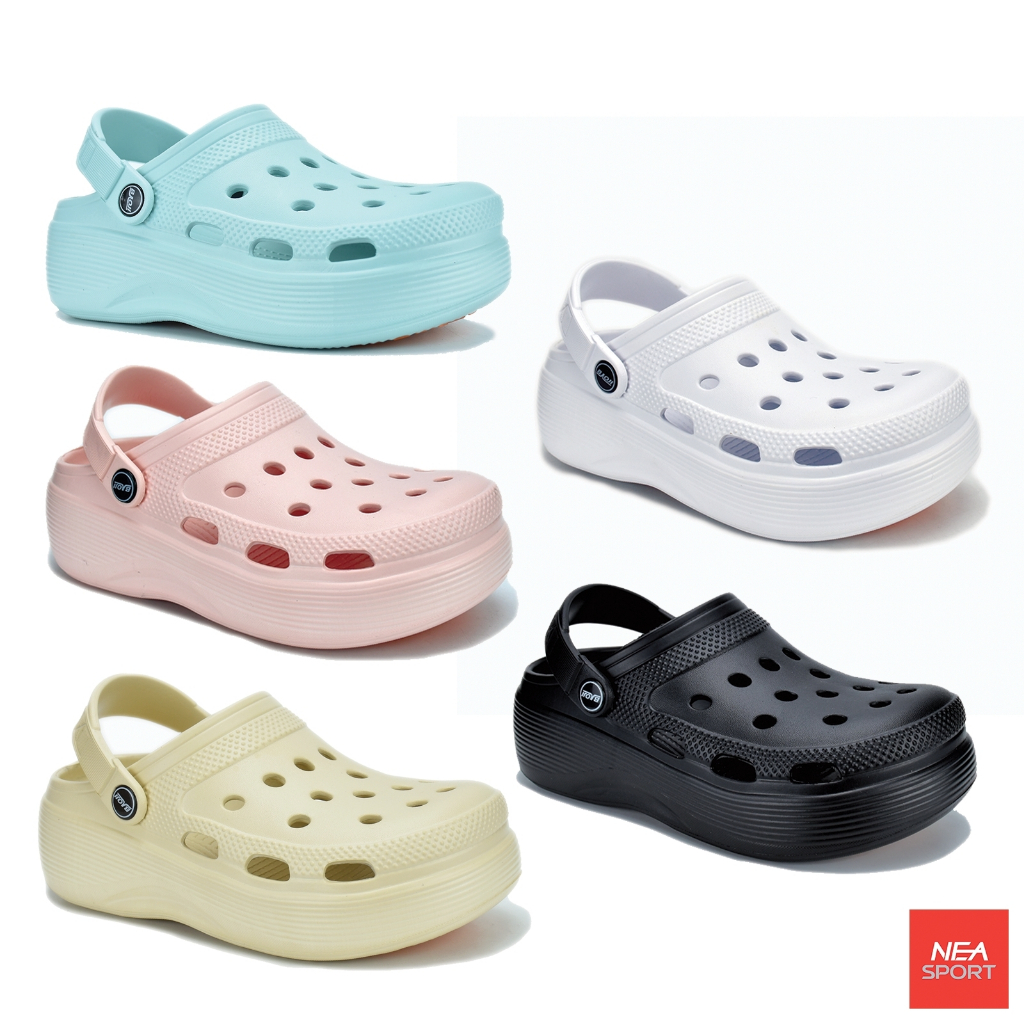 Baoji BO37-807 Clog Bae - Holiday รองเท้า แตะ หัวโต เสริมส้น บาโอจิ แท้ หญิง