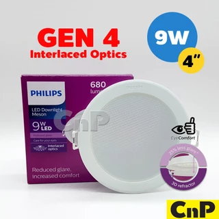 PHILIPS โคมไฟดาวน์ไลท์ ฝังฝ้า 4 นิ้ว (4") Panel LED 9W ฟิลิปส์ รุ่น MESON IO 59449
