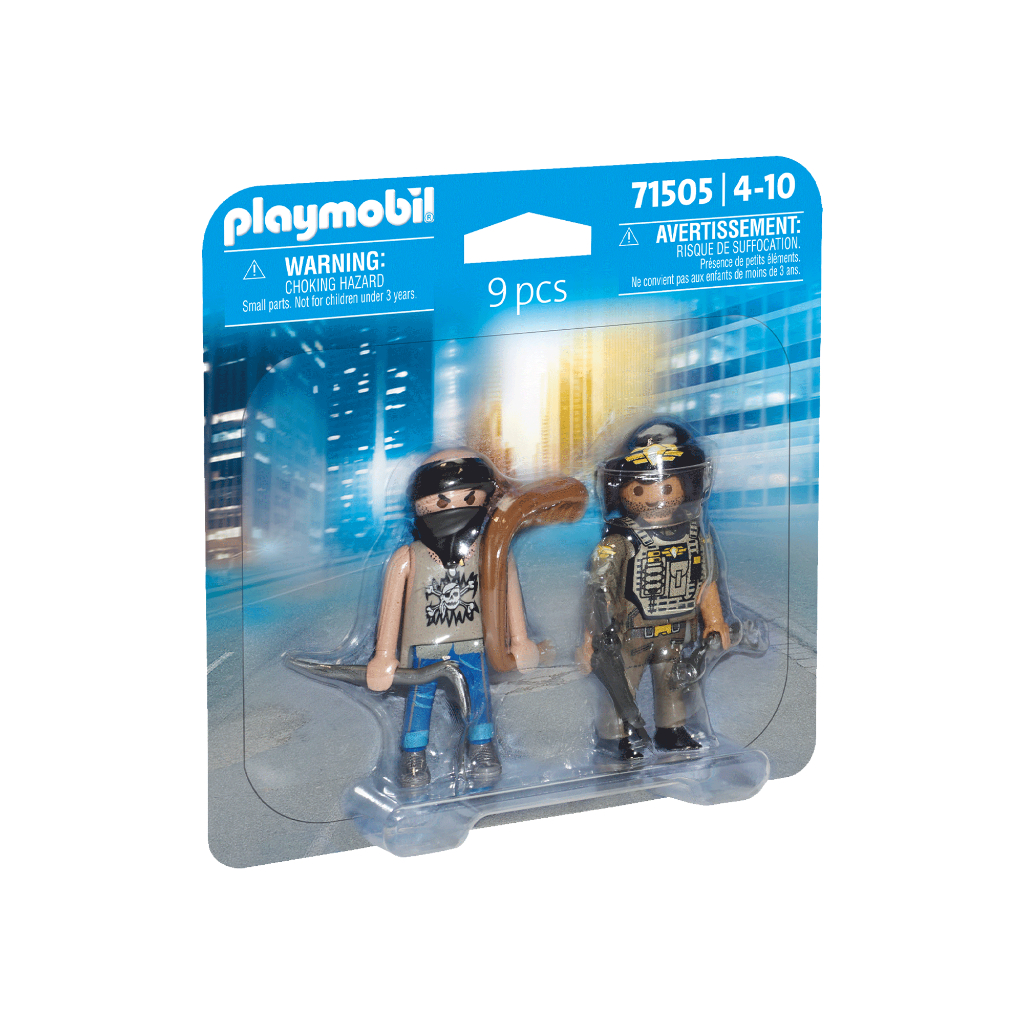 Playmobil 71505 Duo Pack Tactical Police with Thief แอคชั่นฟิกเกอร์ ดูโอ้ หน่วย SWAT และโจร