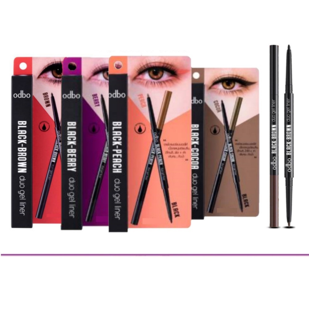 (แท้) Odbo BLACK-BROWN DUO GEL LINER.โอดีบีโอ แบล็ค บราวน์ ดูโอ้ เจล ไลเนอร์  OD359