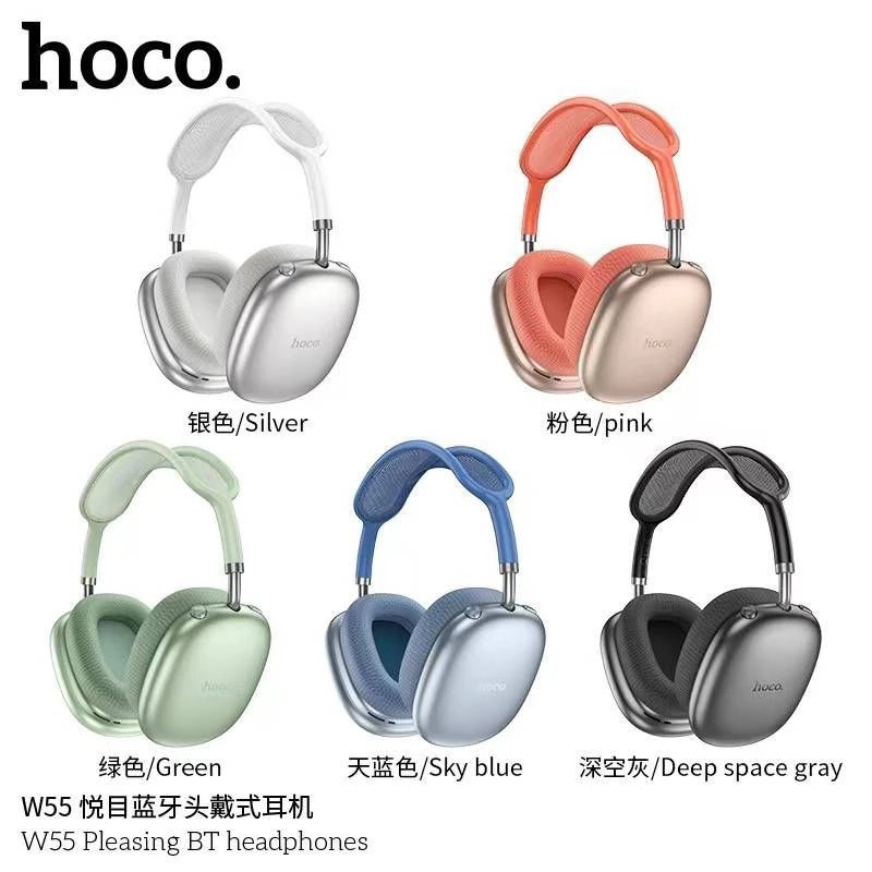 Hoco W55 หูฟังครอบหูไร้สาย BT V.5.4 headphones ใช้งานได้นานยิ่งขึ้น พับเก็บได้ สินค้าของแท้100%