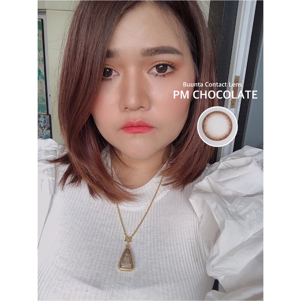Magie Eye  Contact Lens คอนแทคเลนส์สี รายเดือน  1 คู่ สี PM Choco คอนแทคเลนส์สายตา สบายตา พร้อมส่ง