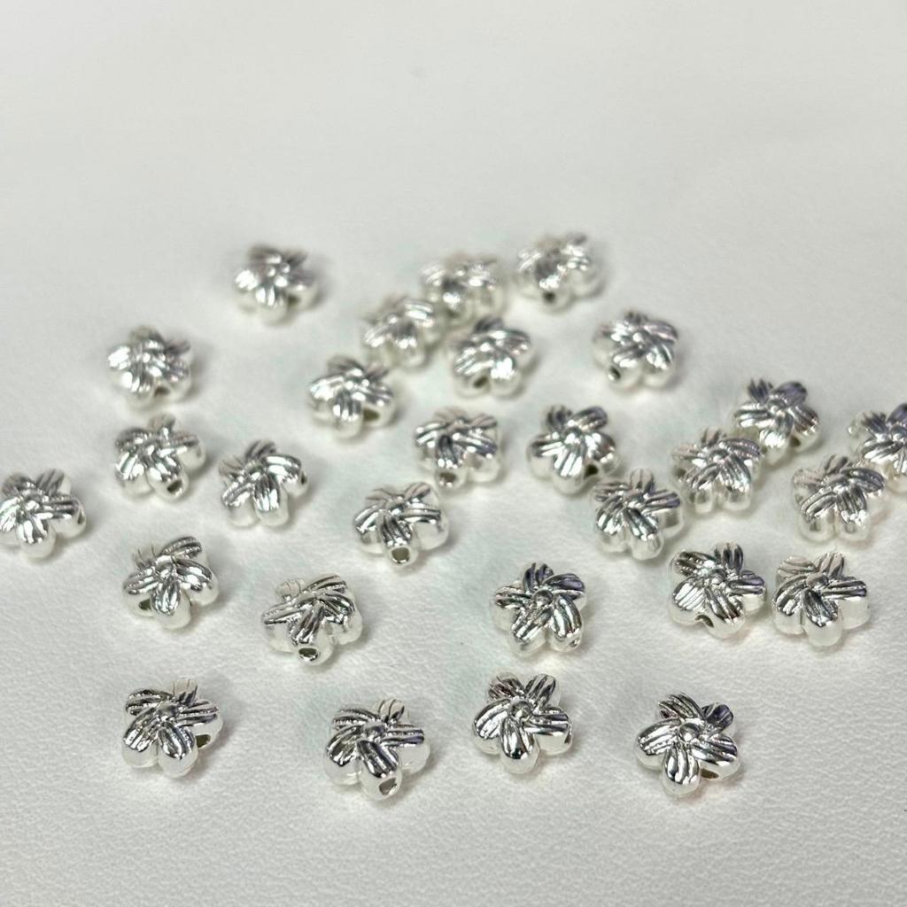 ลูกปัด ตัวคั่น สีเงิน สีไม่หลุด ไม่ลอก ขนาดจิ๋ว 4-6mm อุปกรณ์เสริมงานฝีมือ งาน DIY ใช้สำหรับเป็นตัวคั่น ร้อยสร้อยคอ สร้อ - รูปที่ 4