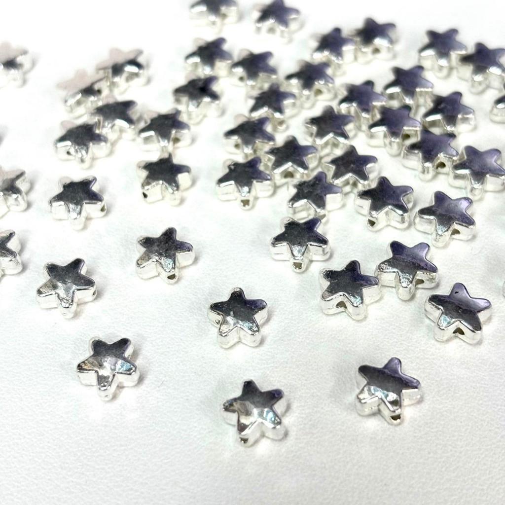 ลูกปัด ตัวคั่น สีเงิน สีไม่หลุด ไม่ลอก ขนาดจิ๋ว 4-6mm อุปกรณ์เสริมงานฝีมือ งาน DIY ใช้สำหรับเป็นตัวคั่น ร้อยสร้อยคอ สร้อ - รูปที่ 7