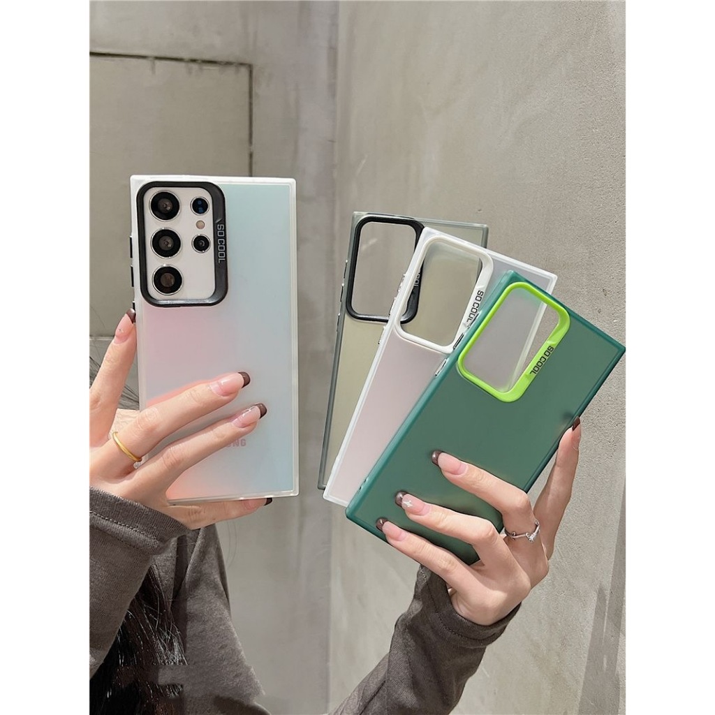 สีไล่ระดับสี เคส samsung s24 s22 s23 s21 Ultra Plus FE ป้องกันการตก ระดับไฮเอนด์และดูดี