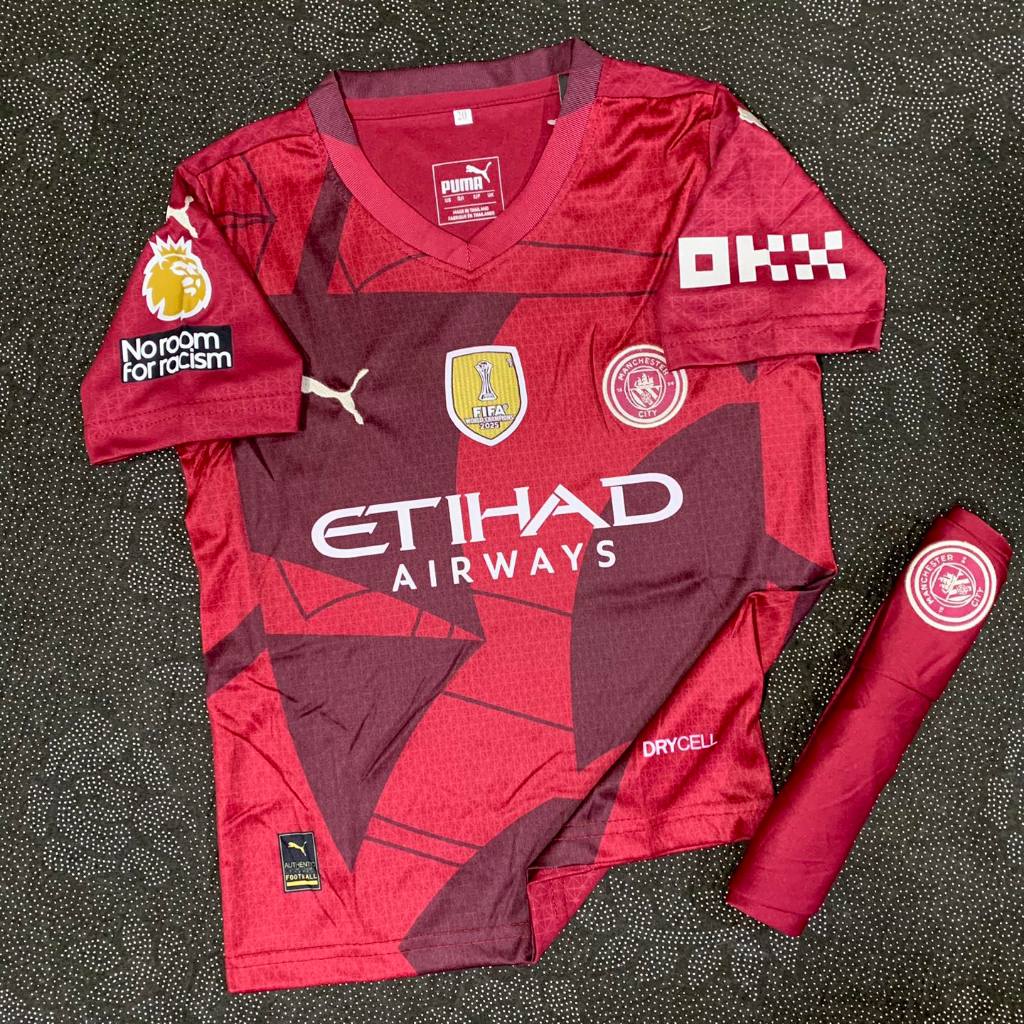 ชุดกีฬาทีมแมนชิตี้ เด็ก&ผู้ใหญ่ ชุดฟุตบอล เนื้อผ้าดีใส่สบาย (เสื้อพร้อมกางเกง) ลายใหม่ล่าสุด24/25