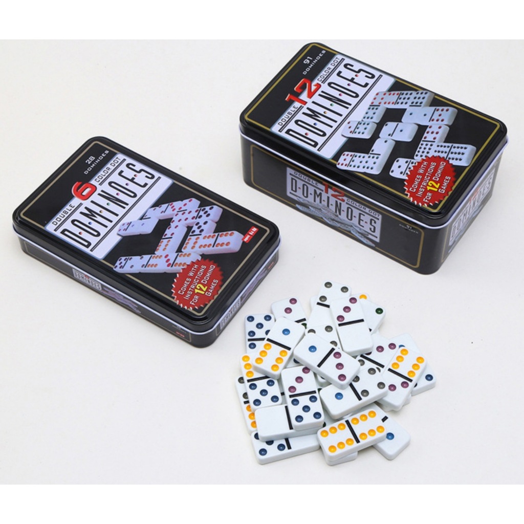 [Super_Chess] โดมิโน่เมลามีนกล่องเหล็กชุดพรีเมี่ยม Domino Melamine Iron Box Set