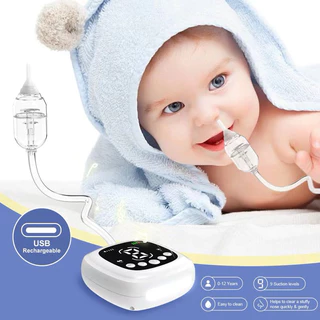 เครื่องดูดน้ำมูก 9 ระดับ ดูดแรง ดูดออกทั้งยวง ชาร์จUSB จุกซิลิโคน ที่ดูดน้ำมูกเด็ก NASA เครื่องดูดน้ำมูกไฟฟ้า ดูดน้ำมูก